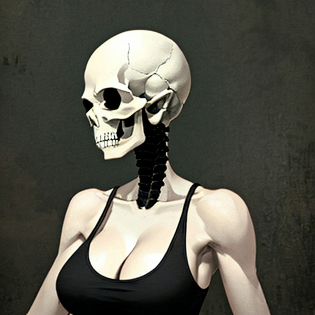 big tits skull