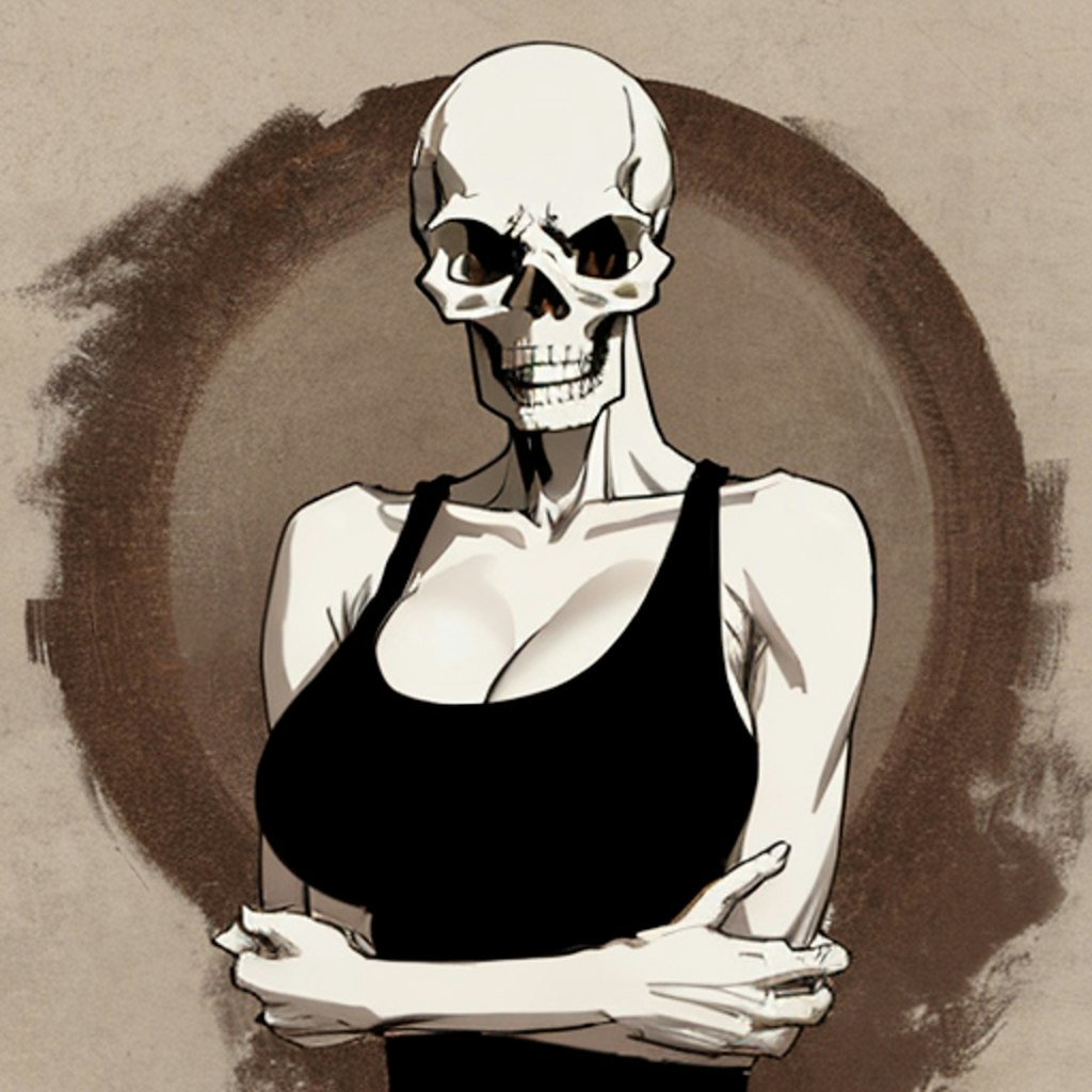 big tits skull