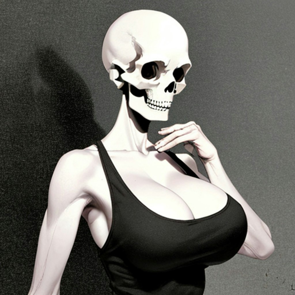 big tits skull