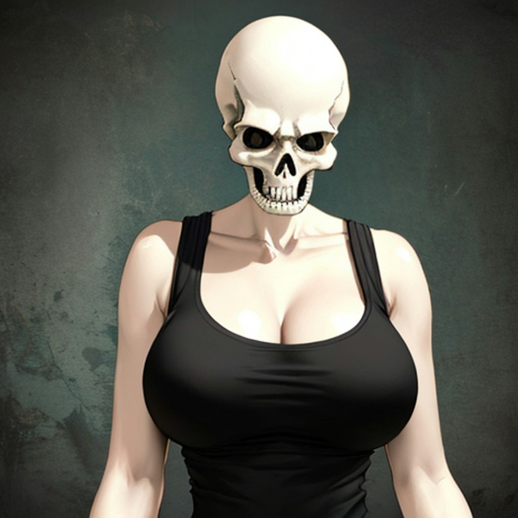 big tits skull