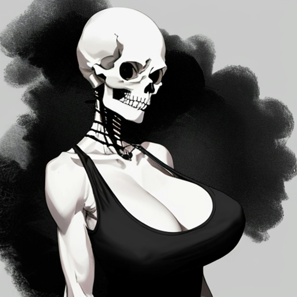 big tits skull