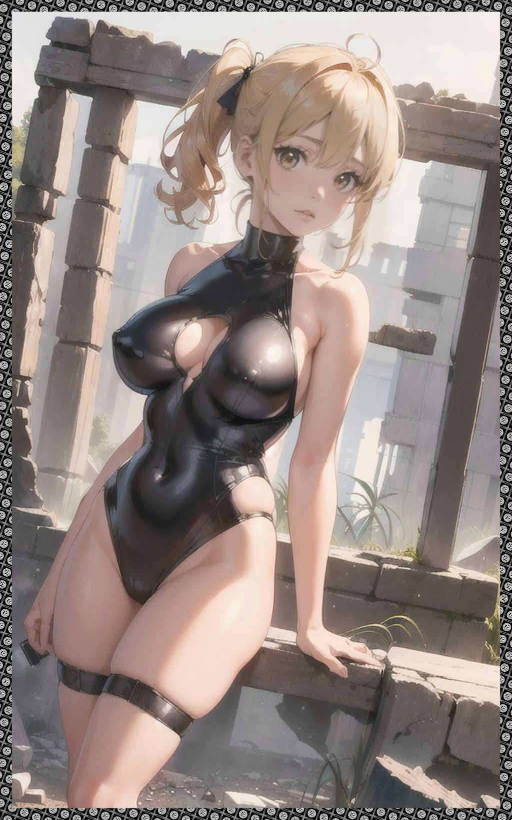 金髪巨乳ボディースーツ　blonde big tits bodysuit