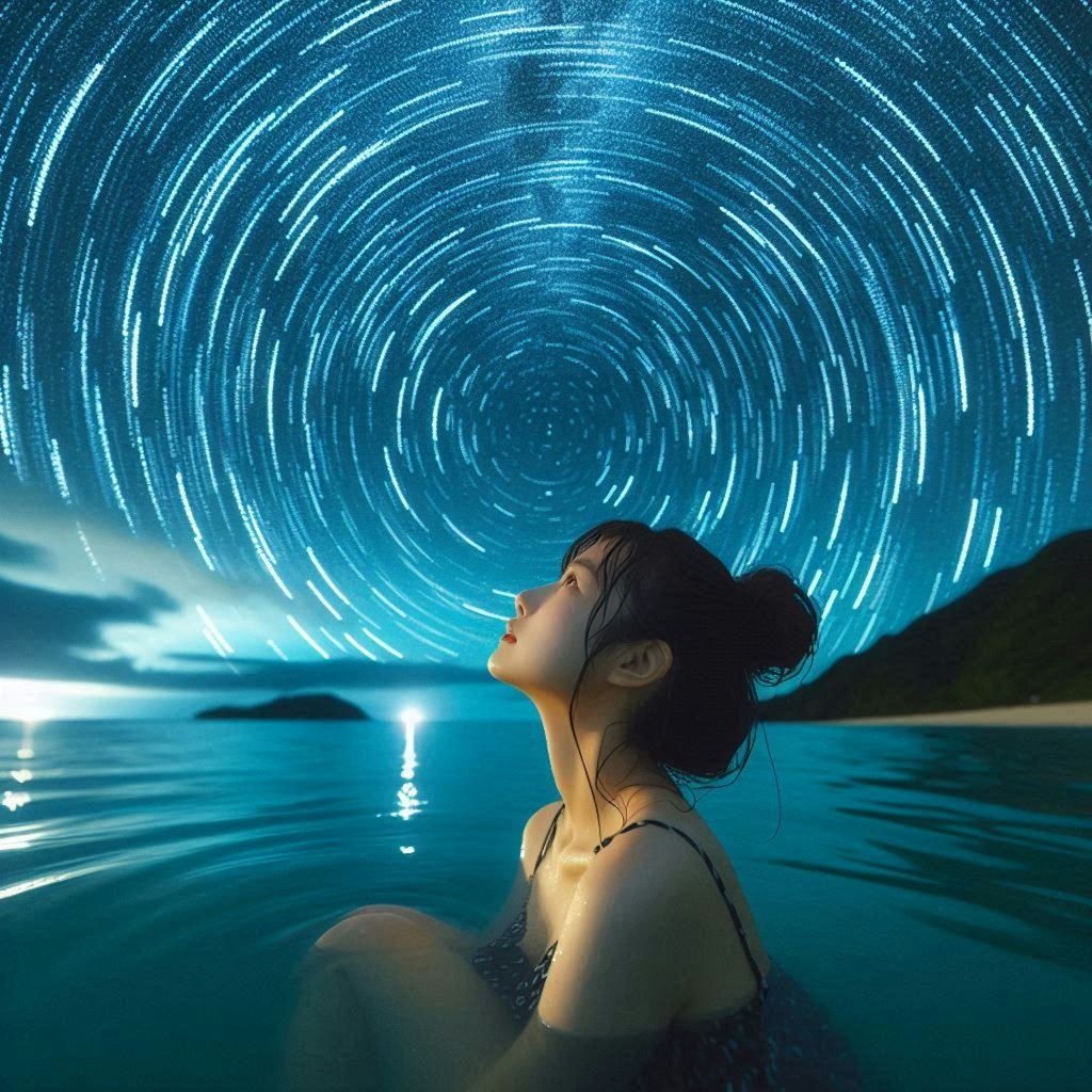 星空の海水浴