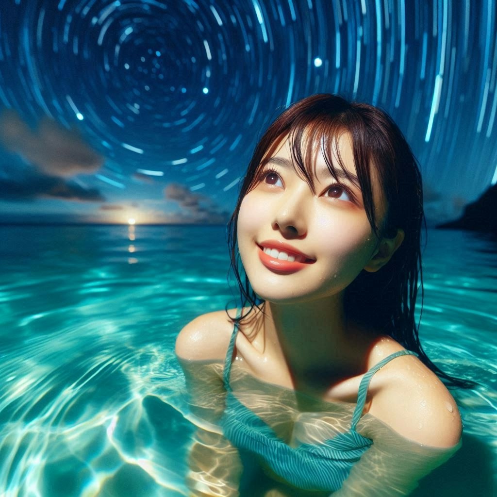 星空の海水浴