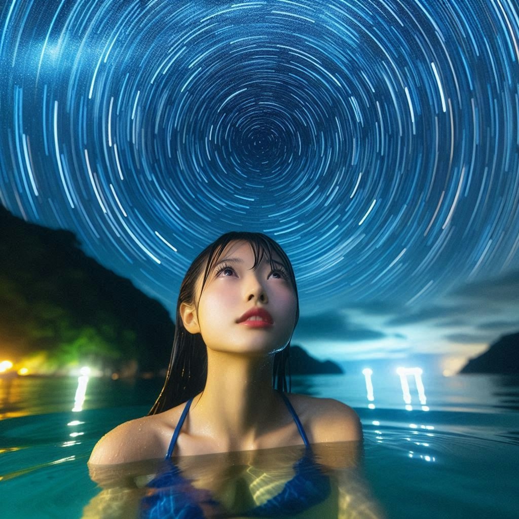 星空の海水浴