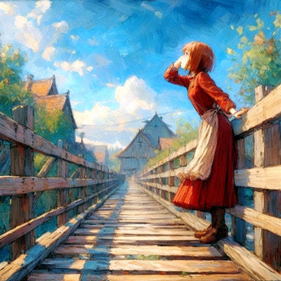 木の橋と少女41