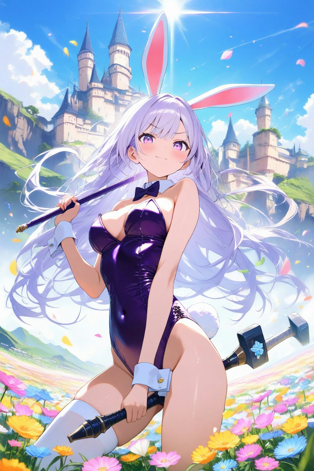 次々と変な武器を繰り出したエリナさん(Rabi-Ribi)