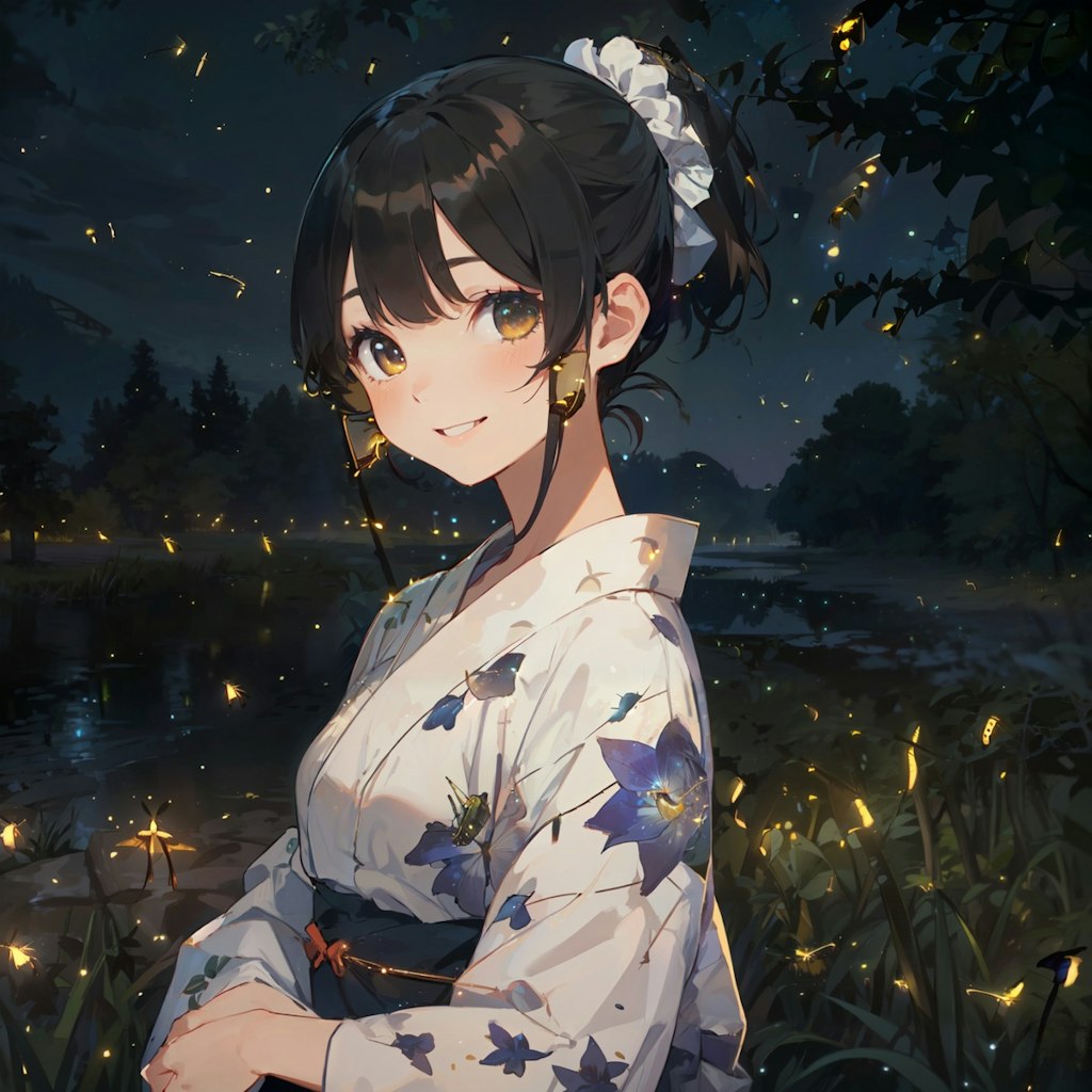 蛍の舞う夜