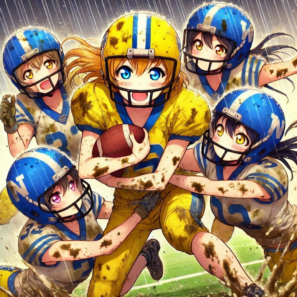 🏈泥まみれの女子アメフト 114