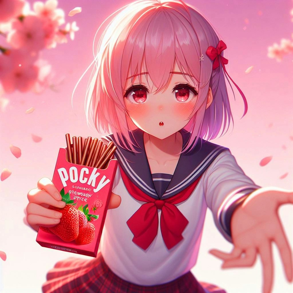 女の子とポッキー♥(8枚)