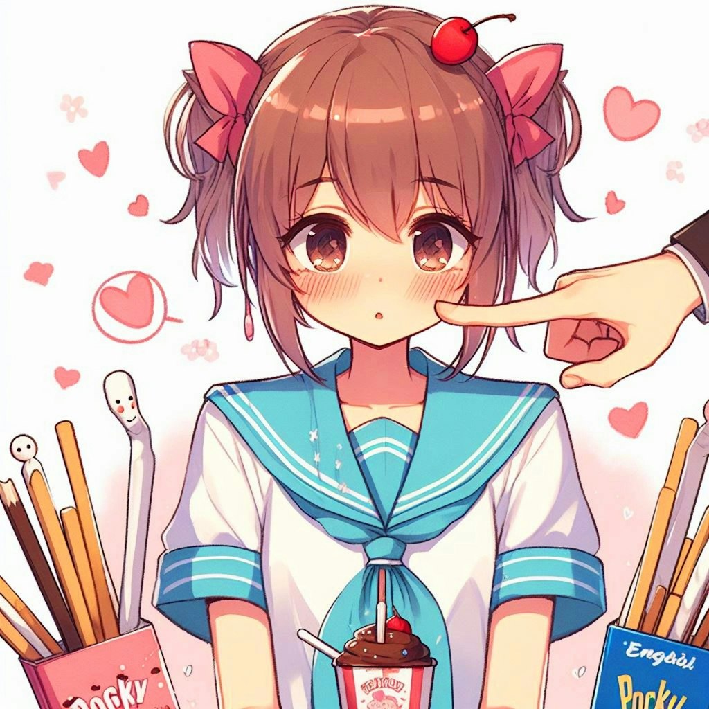 女の子とポッキー♥(8枚)