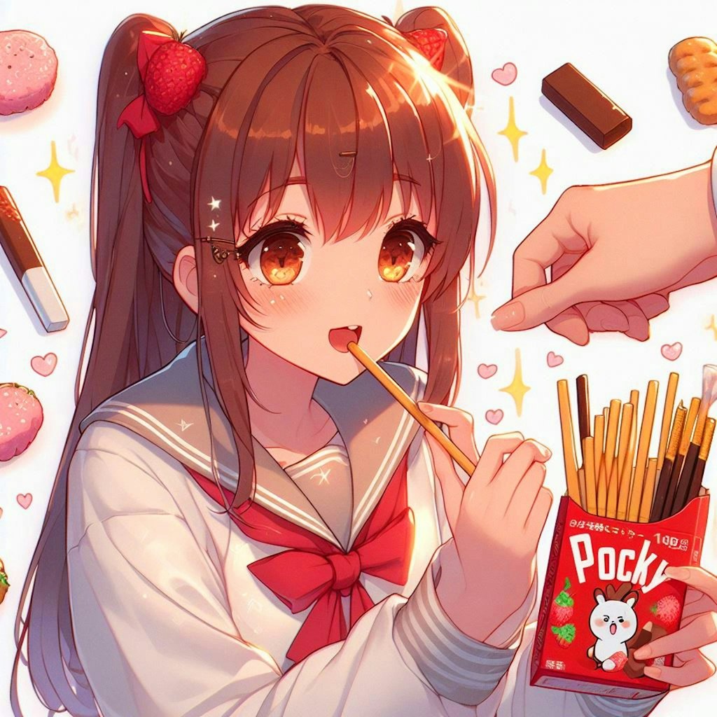 女の子とポッキー♥(8枚)