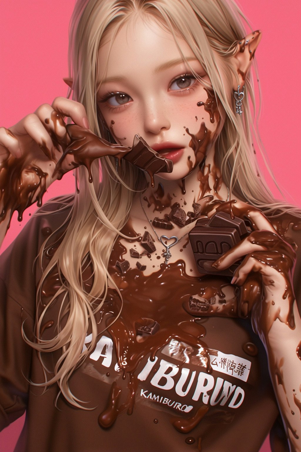 美女とチョコレート！