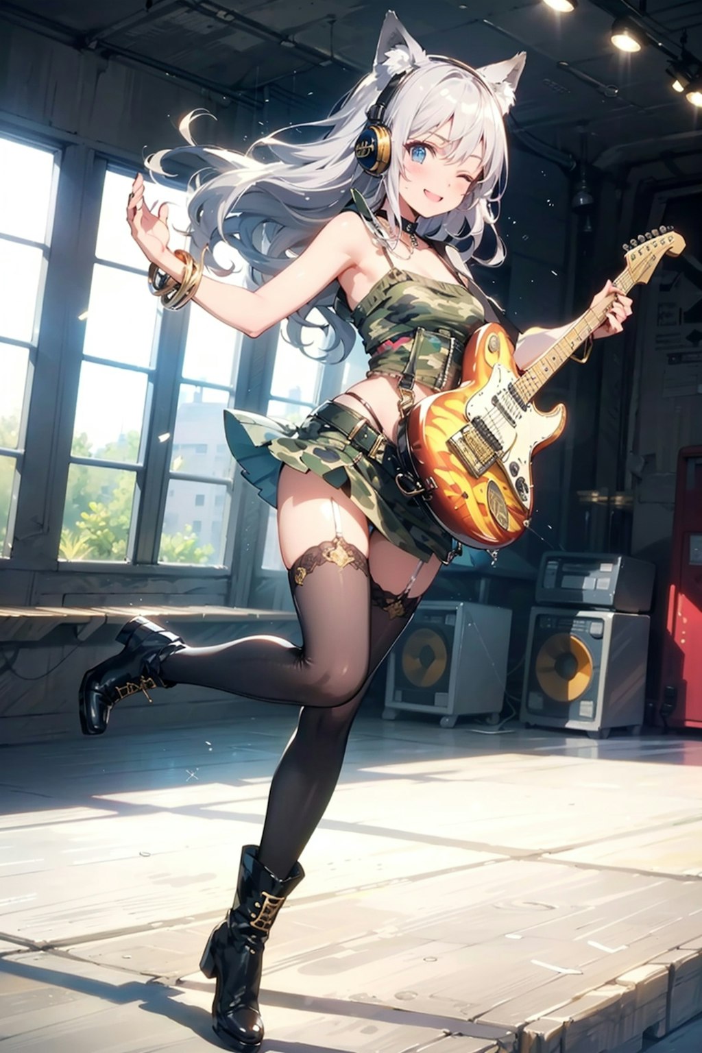 カモフラギタリストウルフちゃん🐺🎸