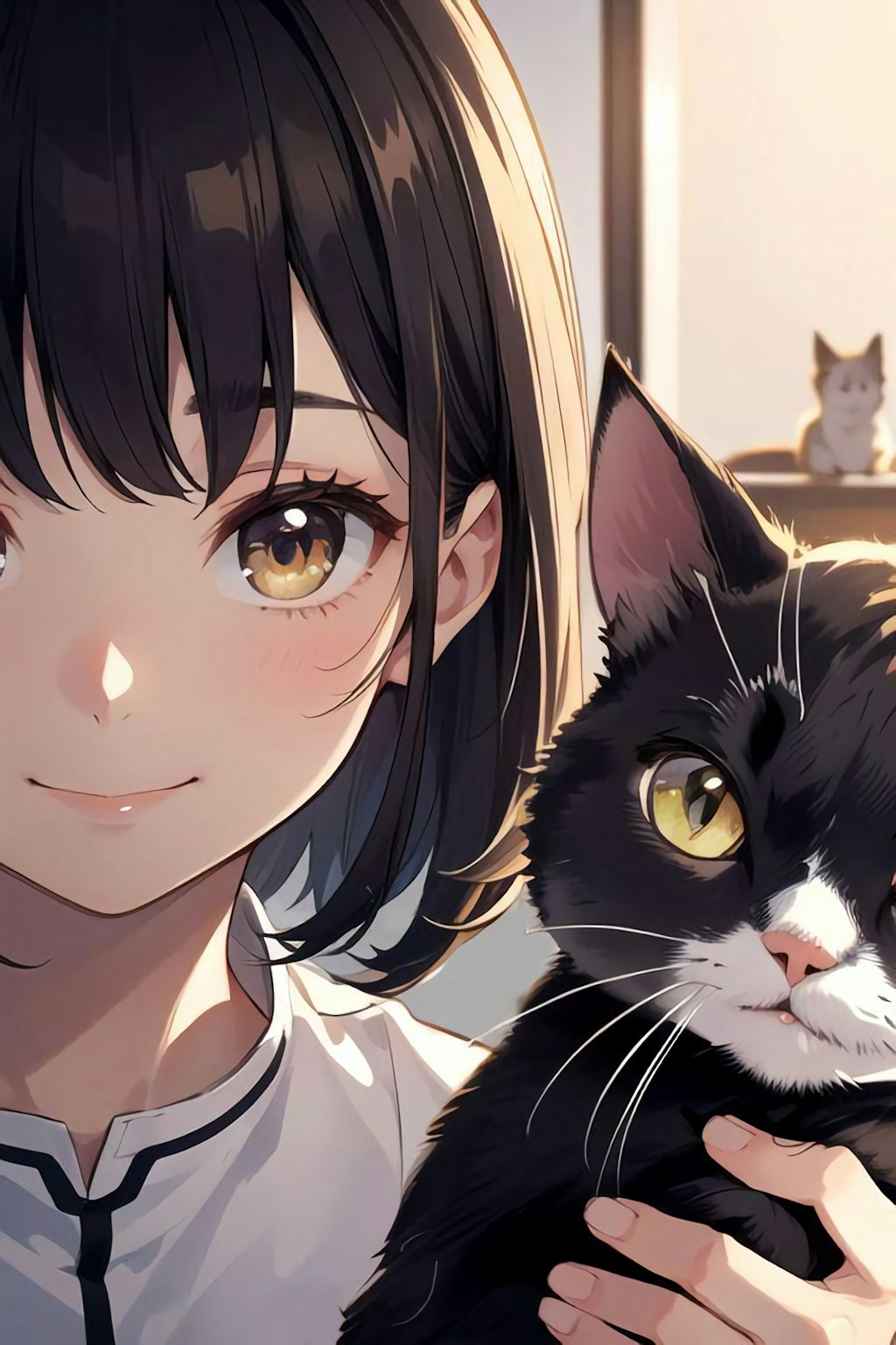 cat & girl
