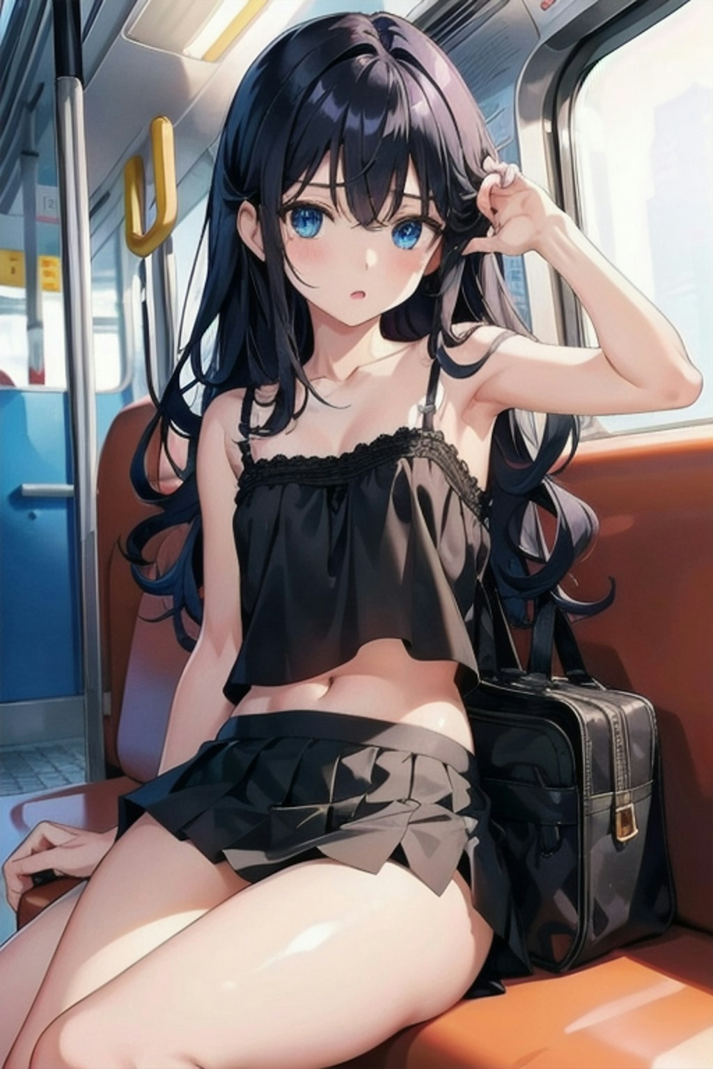 電車通学の女の子