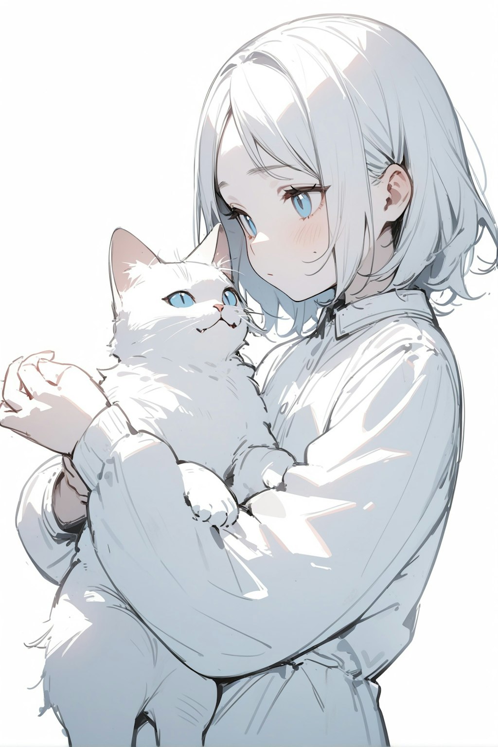 猫と女の子