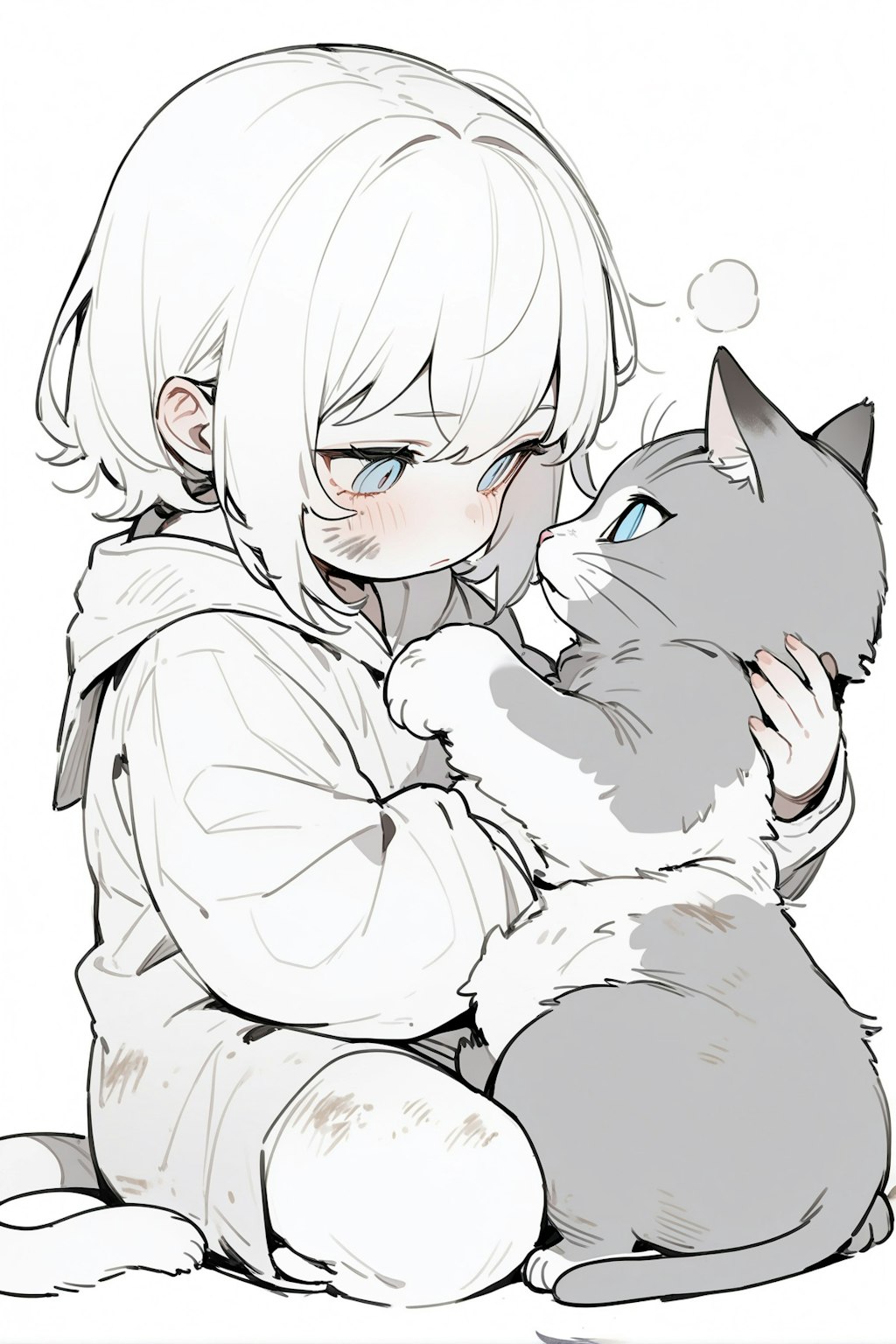 猫と女の子