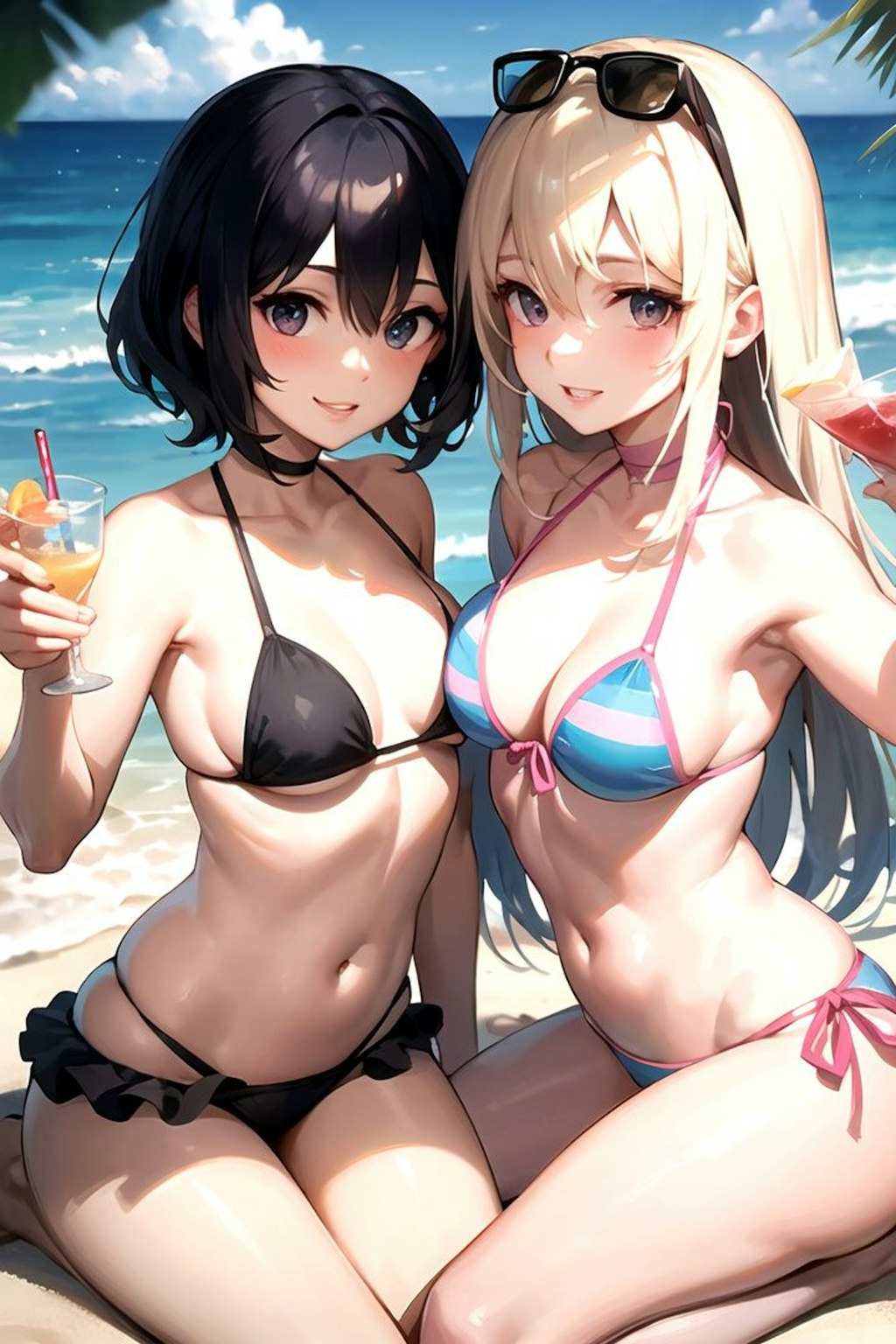 夏の海だね♡