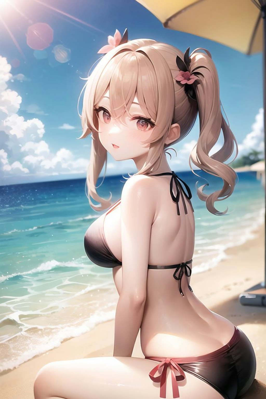 夏の海だね♡