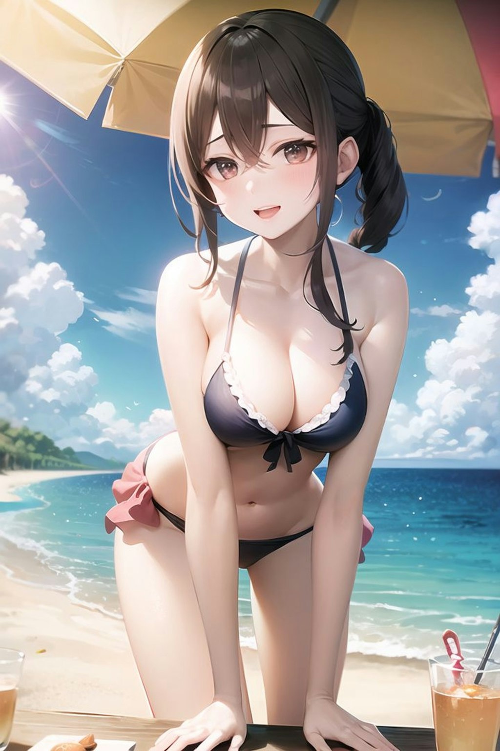 夏の海だね♡