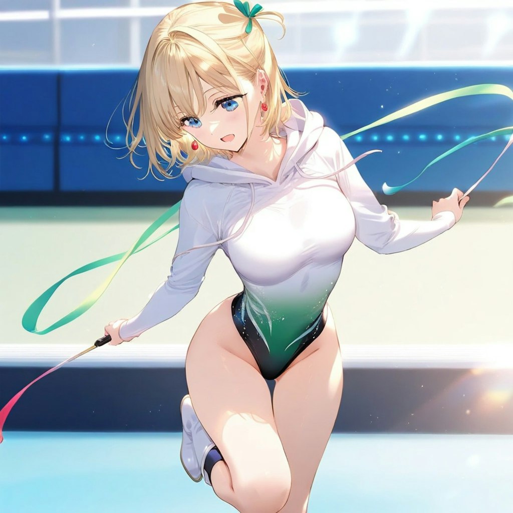 金髪ショート新体操美少女