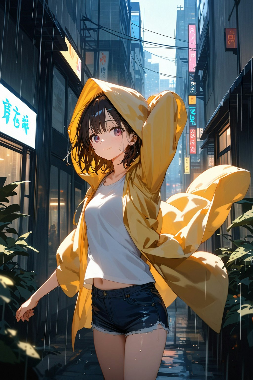梅雨の路地裏
