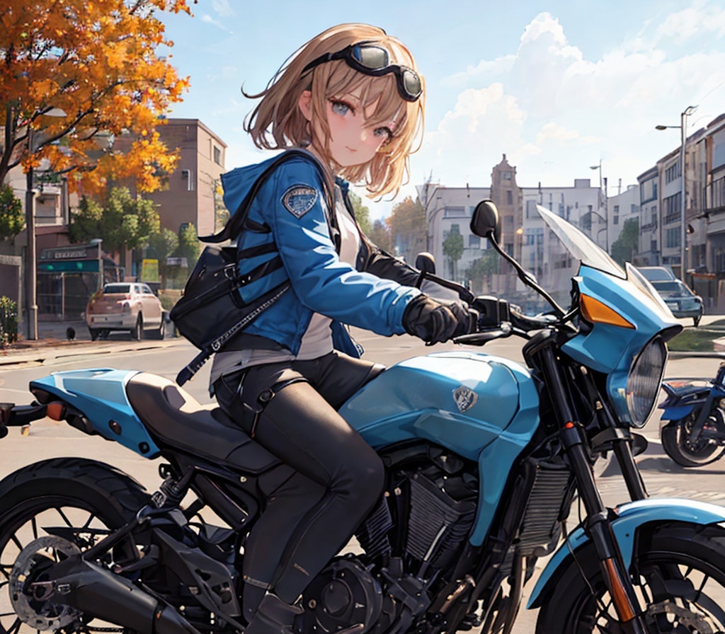 バイク乗り少女