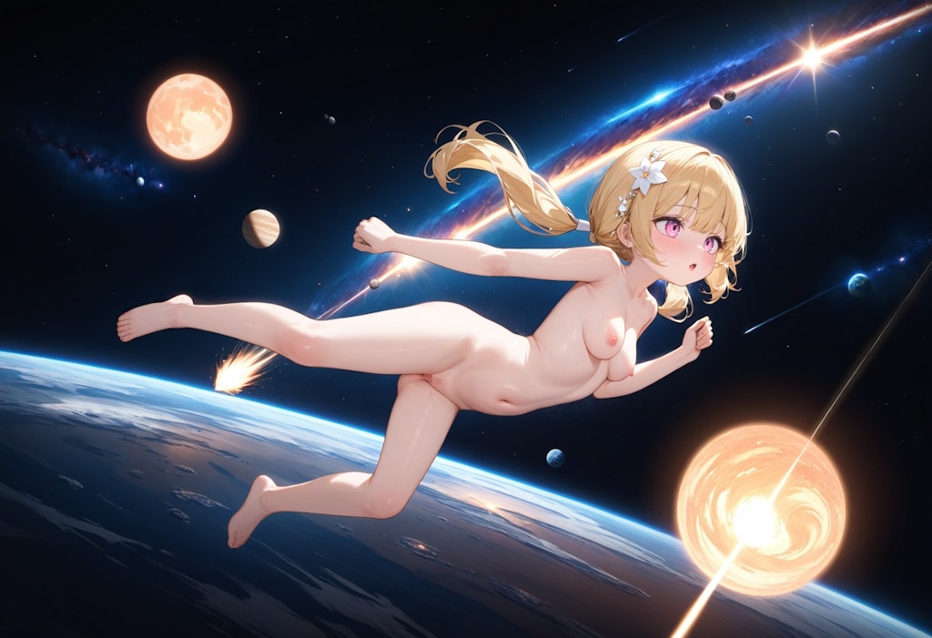 宇宙をかける全裸少女