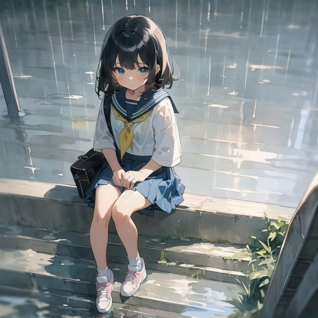 雨と少女