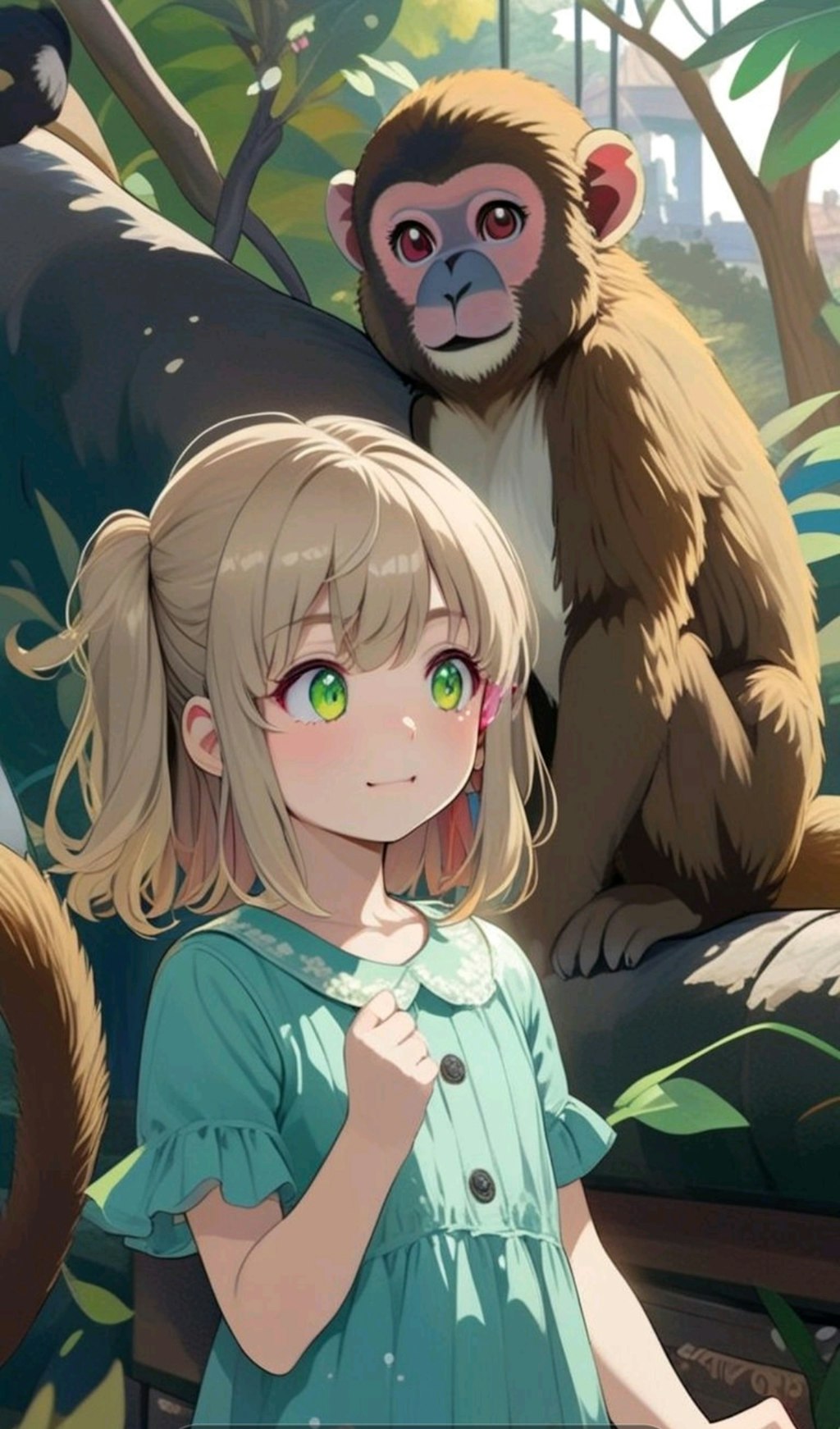 動物園　小さな女の子