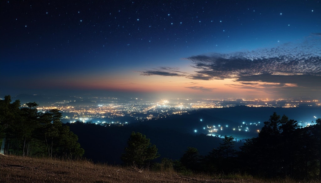 高台から見る夜景