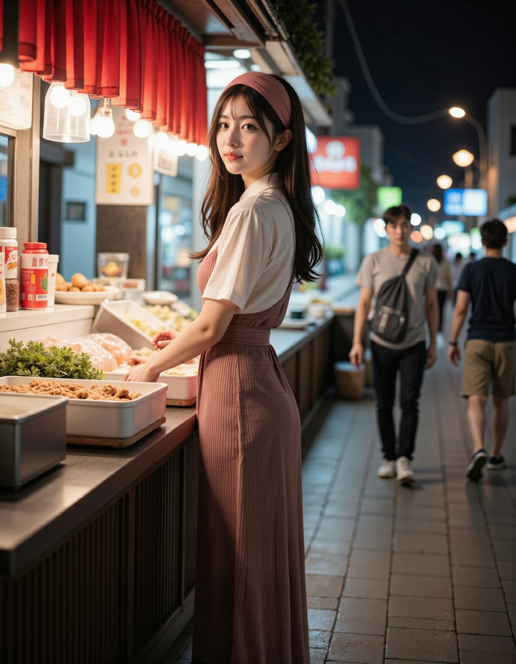 アジアンマーケットの店員