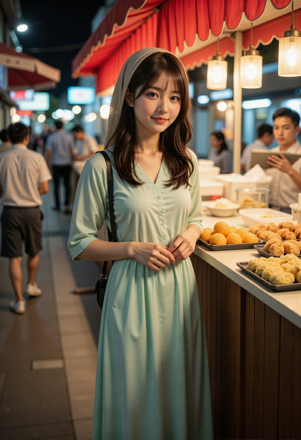 アジアンマーケットの店員