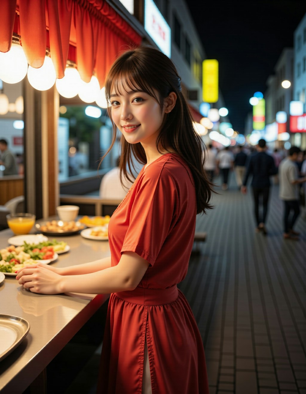 アジアンマーケットの店員