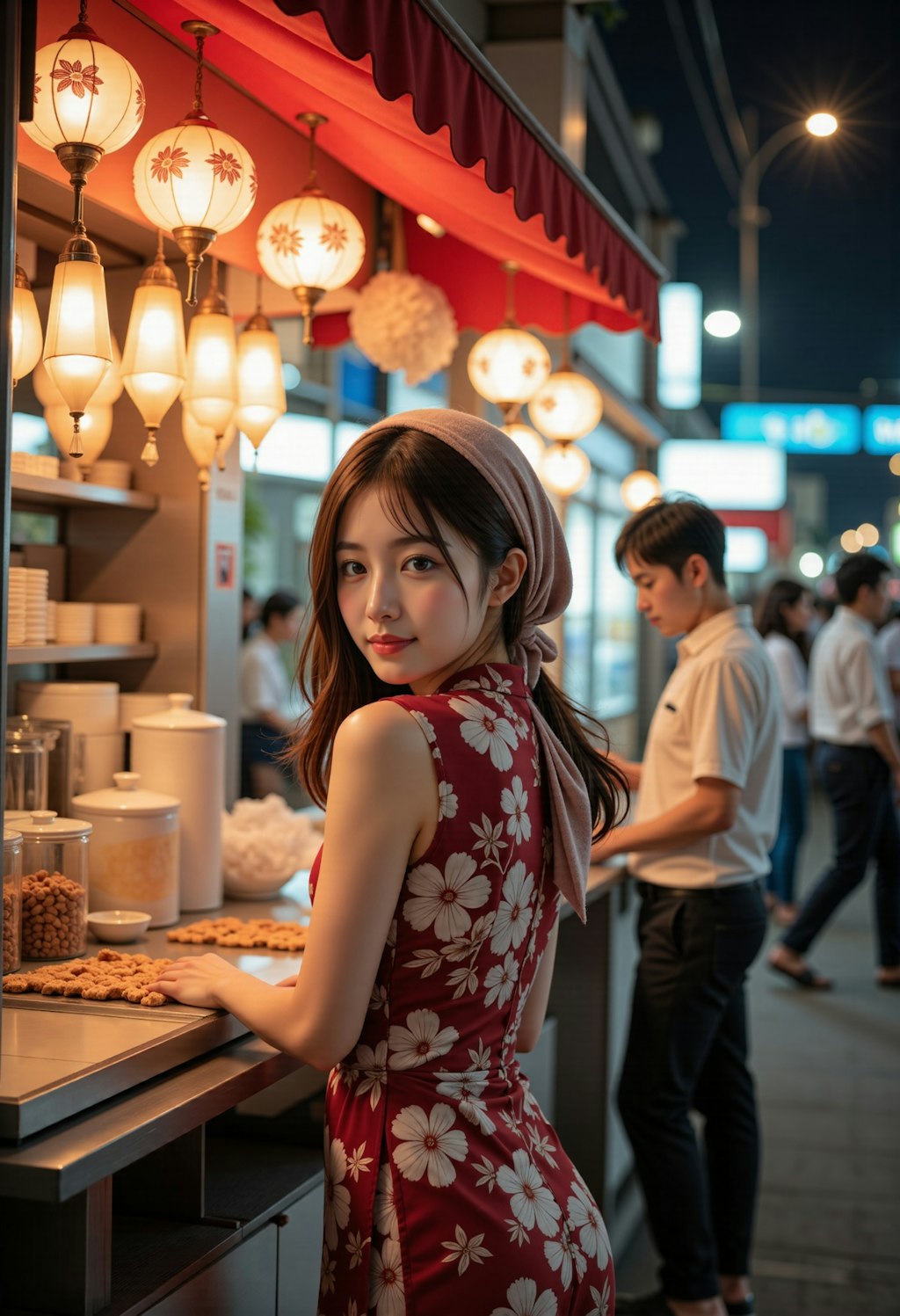 アジアンマーケットの店員