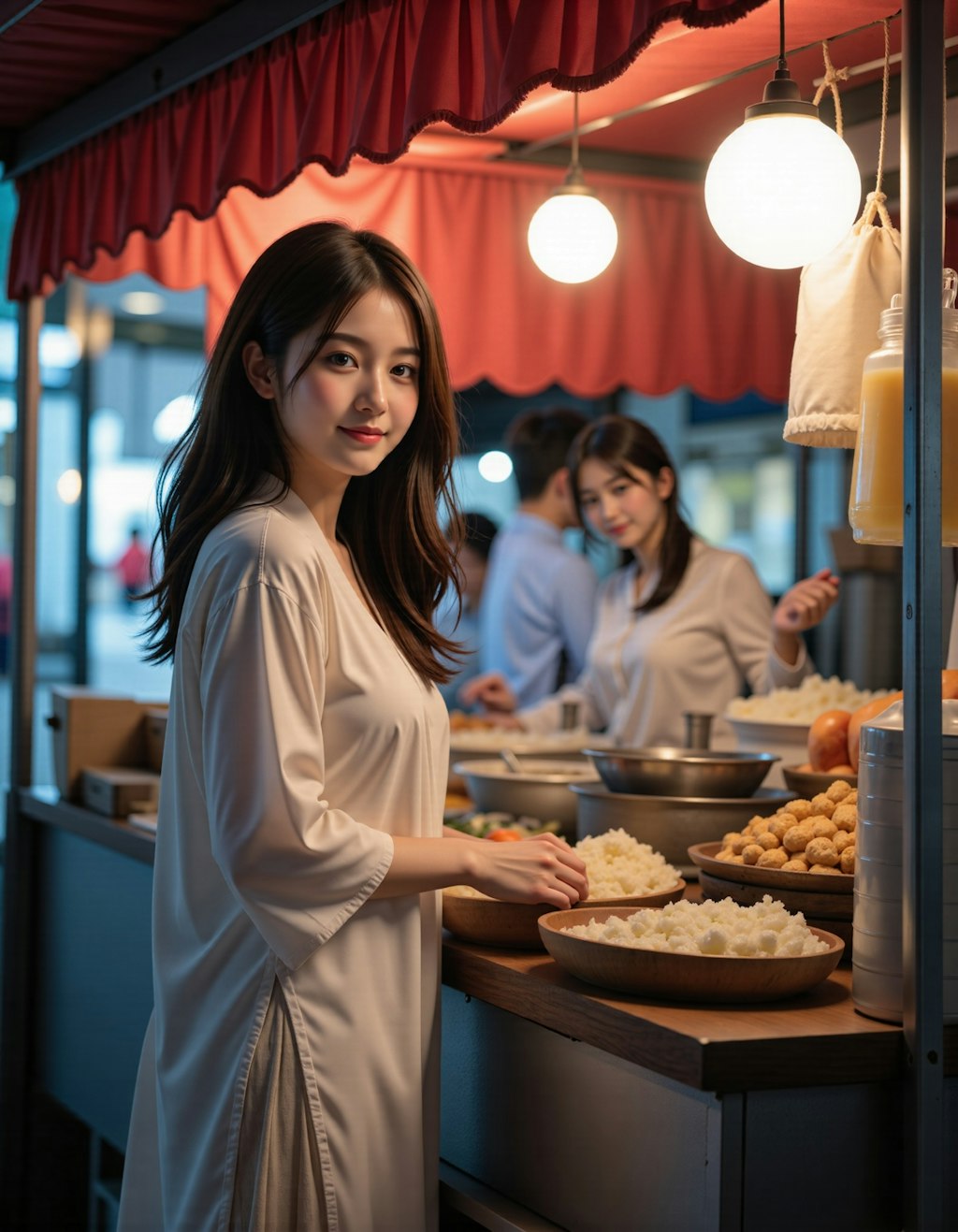 アジアンマーケットの店員