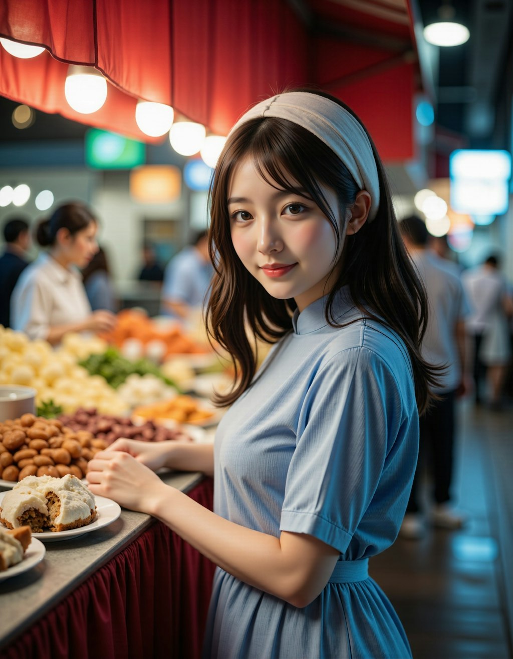 アジアンマーケットの店員