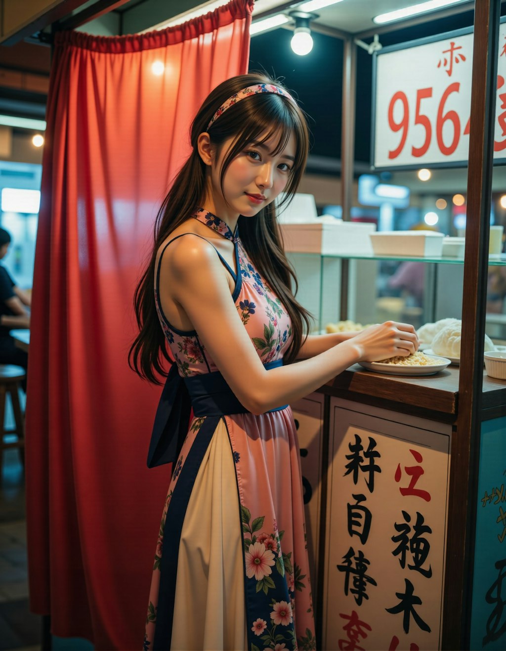 アジアンマーケットの店員