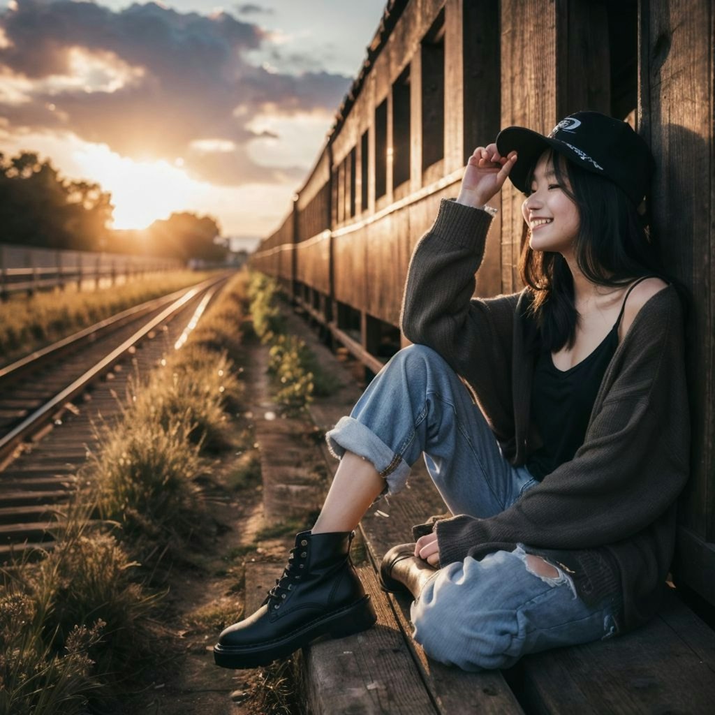 美女の車窓から