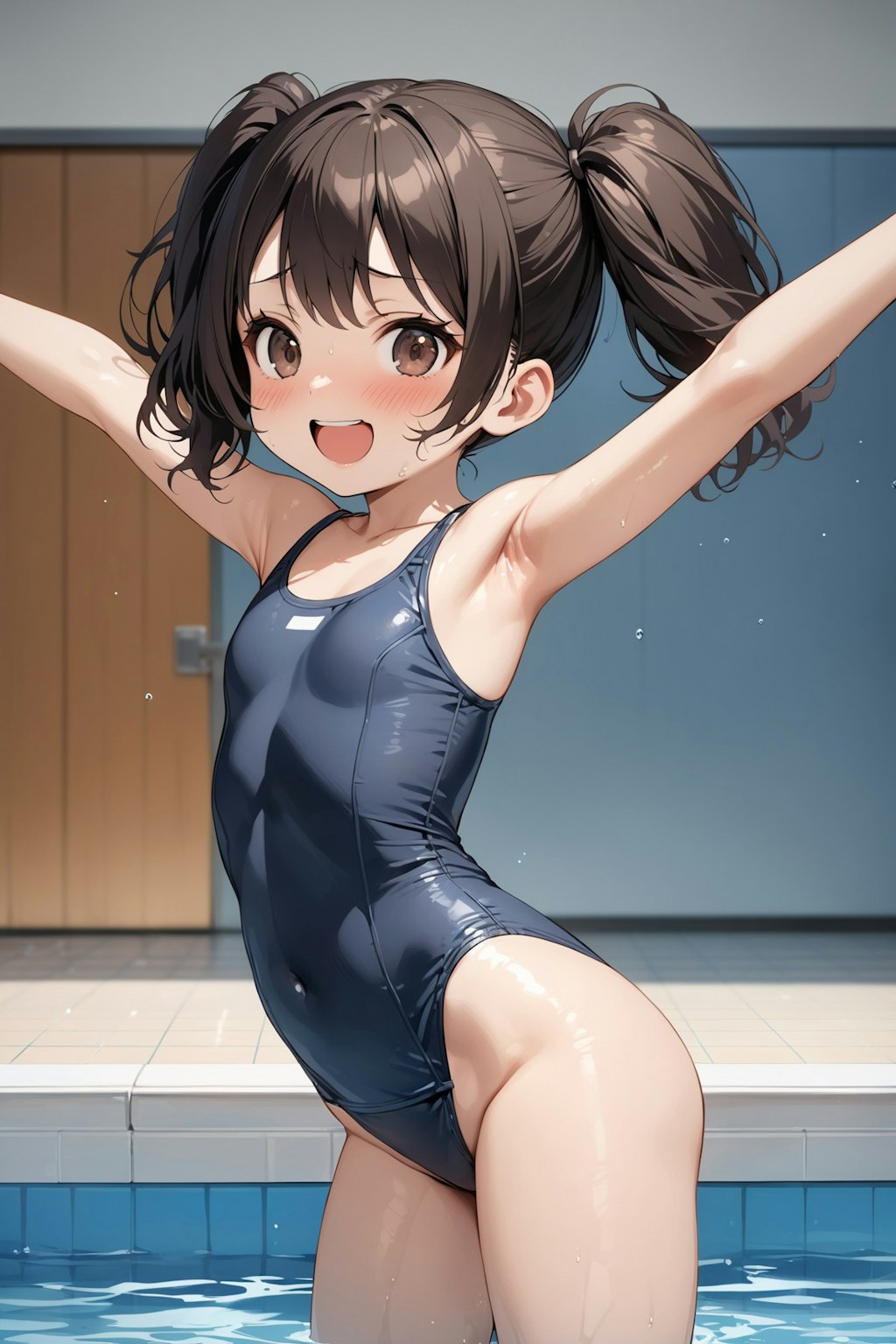 スク水なツインテちゃん