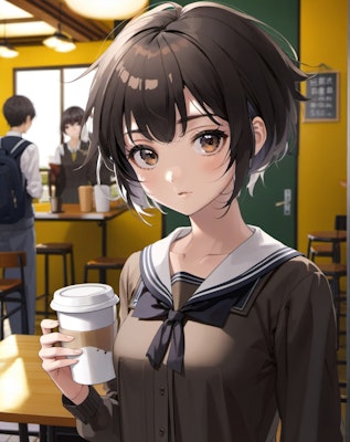 カフェの少女