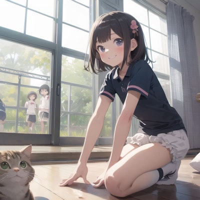 猫と体操少女 : 2023.12.17