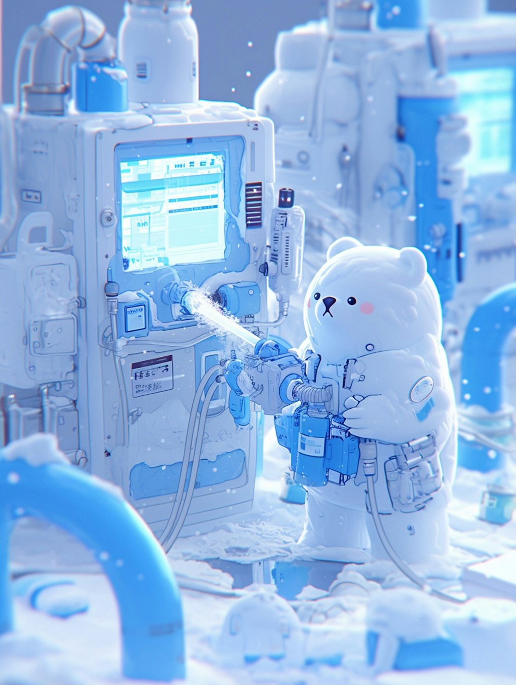 シロクマ印の冷却装置フル稼働くま～🐻‍❄️