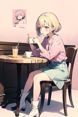 cafe girl2