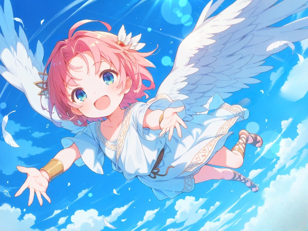 白い翼で空を駆ける