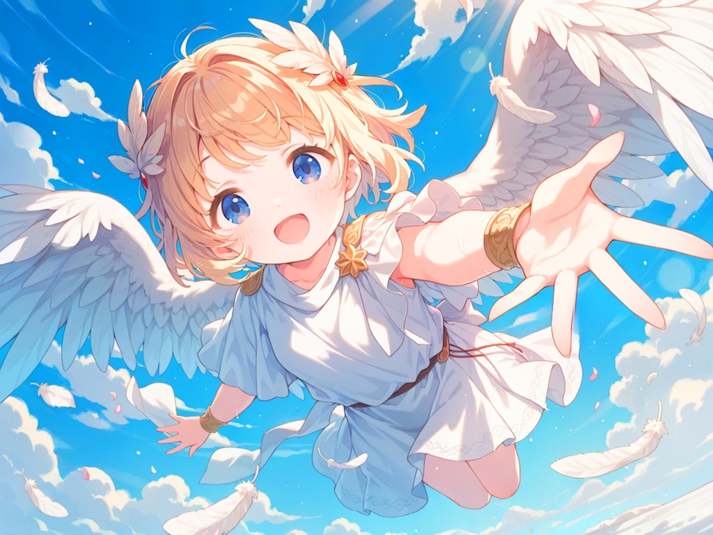 白い翼で空を駆ける