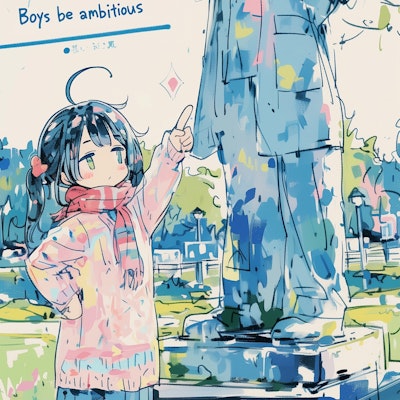 Boys be ambitious(さっぽろ羊ヶ丘展望台のクラーク博士像)