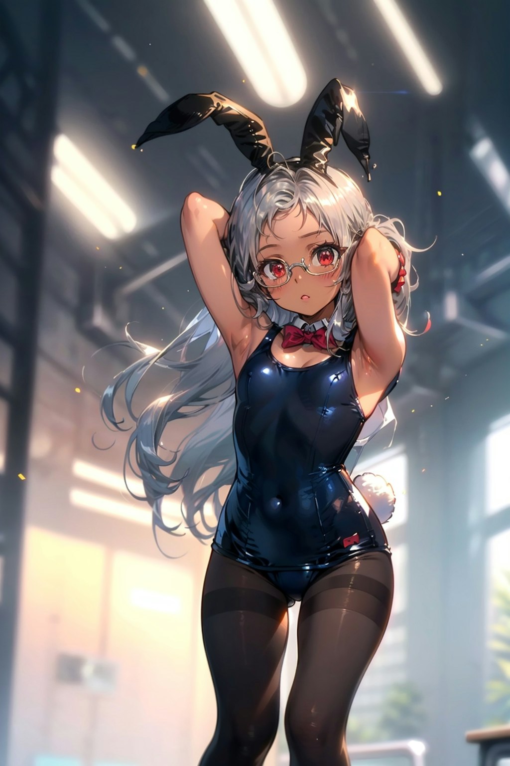 スク水バニーの眼鏡っ娘