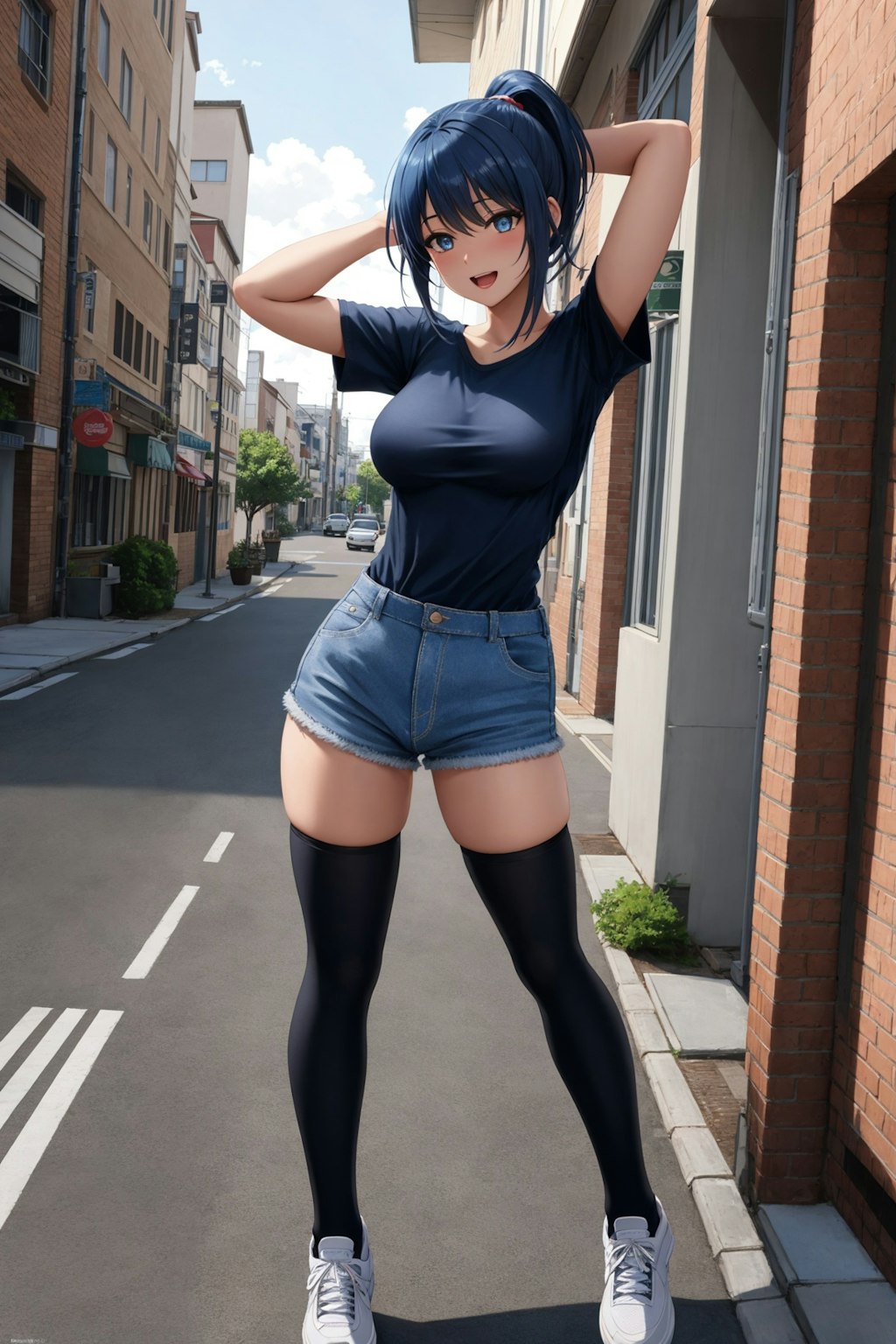 街で見かけたショートパンツ娘その1